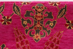 Upholstery Fabric, Turkish Fabric By the Meter, By the Yard, Pink Tulip Pattern Jacquard Chenille Upholstery Fabric