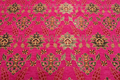 Upholstery Fabric, Turkish Fabric By the Meter, By the Yard, Pink Tulip Pattern Jacquard Chenille Upholstery Fabric