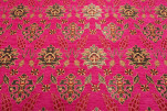 Upholstery Fabric, Turkish Fabric By the Meter, By the Yard, Pink Tulip Pattern Jacquard Chenille Upholstery Fabric