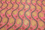 Upholstery Fabric, Turkish Fabric By the Meter, By the Yard, Pale Pink Tulip Pattern Jacquard Chenille Upholstery Fabric