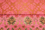 Upholstery Fabric, Turkish Fabric By the Meter, By the Yard, Pale Pink Tulip Pattern Jacquard Chenille Upholstery Fabric