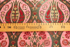 Upholstery Fabric, Turkish Fabric By the Meter, By the Yard, Pale Pink Tulip Pattern Jacquard Chenille Upholstery Fabric