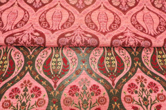 Upholstery Fabric, Turkish Fabric By the Meter, By the Yard, Pale Pink Tulip Pattern Jacquard Chenille Upholstery Fabric