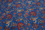 Upholstery Fabric, Turkish Fabric By the Meter, By the Yard, Navy Blue Carnation Pattern Jacquard Chenille Upholstery Fabric