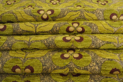 Upholstery Fabric,Turkish Fabric By The Meter, By The Yard, Green Tiger Eyes Pattern Jacquard Chenille Upholstery Fabric