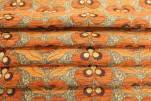 Upholstery Fabric, Turkish Fabric By the Meter and By the Yard, Antigua Orange Tiger eyes Pattern Jacquard Fabric