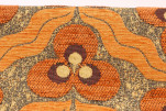 Upholstery Fabric, Turkish Fabric By the Meter and By the Yard, Antigua Orange Tiger eyes Pattern Jacquard Fabric