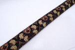 Upholstery Fabric, Turkish Fabric By the Meter, By the Yard, Black Carnation Pattern Jacquard Chenille