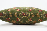 Fabric Pillow, Fabric Pillow 18x18, Moss Green Topkapi Palace Tulip Pattern Turkish Fabric Pillow Cover,Decorative Throw Pillow