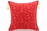 Fabric Pillow, Fabric Pillow 18x18, Red Arabian NIght Pattern Turkish Fabric Pillow Cover, Decorative Accent and Throw Pillow