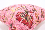 Fabric Pillow, Fabric Pillow 18x18, Pale Pink Caucasus Carnation Pattern Turkish Fabric Pillow,Decorative Pillow,Bohemian Pillow