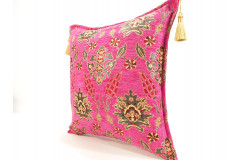 Fabric Pillow,Fabric Pillow 18x18,Mazenda Pink Topkapi Palace Tulip Pattern Turkish Fabric Pillow Cover,Decorative Throw Pillow