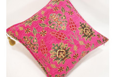 Fabric Pillow,Fabric Pillow 18x18,Mazenda Pink Topkapi Palace Tulip Pattern Turkish Fabric Pillow Cover,Decorative Throw Pillow