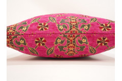 Fabric Pillow,Fabric Pillow 18x18,Mazenda Pink Topkapi Palace Tulip Pattern Turkish Fabric Pillow Cover,Decorative Throw Pillow