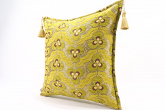 Fabric Pillow, Fabric Pillow 18x18, Pistachio Green Tiger Eyes Pattern Turkish Fabric Pillow Cover, Decorative and Throw Pillow