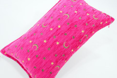 Fabric Pillow, Fabric Pillow 12x20, Mazenda Pink Arabian Night Pattern Turkish Fabric Pillow Cover, Decorative and Throw Pillow