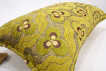 Fabric Pillow, Fabric Pillow 12x20, Pistachio Green Tiger Eyes Pattern Turkish Fabric Pillow Cover, Decorative Bohemian Pillow