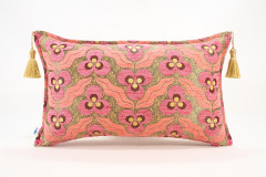 Fabric Pillow, Fabric Pillow 12x20, Pale Pink Tiger Eyes Pattern Turkish Fabric Pillow Cover,Decorative Throw Bohemian Pillow