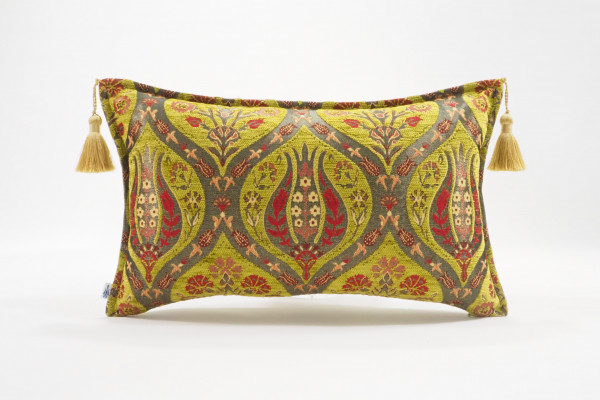 Fabric Pillow,Fabric Pillow 12x20,Pistachio Green Morocco Pattern Tulip Turkish Fabric Pillow,Decorative Pillow,Bohemian Pillow