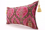 Fabric Pillow,Fabric Pillow 12x20,Mazenda Pink Morocco Pattern Tulip Turkish Fabric Pillow,Decorative Pillow,Bohemian Pillow