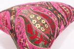 Fabric Pillow,Fabric Pillow 12x20,Mazenda Pink Morocco Pattern Tulip Turkish Fabric Pillow,Decorative Pillow,Bohemian Pillow