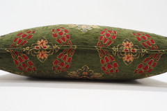 Fabric Pillow, Fabric Pillow 12x20, Moss Green Topkapi Palace Tulip Pattern Turkish Jacquard  Fabric Pillow Cover, Throw Pillow