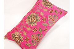 Fabric Pillow,Fabric Pillow 12x20,Mazenda Pink Topkapi Palace Tulip Pattern Turkish Jacquard  Fabric Pillow Cover,Throw Pillow