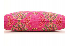 Fabric Pillow,Fabric Pillow 12x20,Mazenda Pink Topkapi Palace Tulip Pattern Turkish Jacquard  Fabric Pillow Cover,Throw Pillow