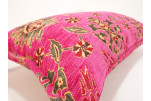 Fabric Pillow,Fabric Pillow 12x20,Mazenda Pink Topkapi Palace Tulip Pattern Turkish Jacquard  Fabric Pillow Cover,Throw Pillow