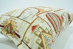 Fabric Pillow, Fabric Pillow 12x20, Beige Turkish Dream Pattern Turkish Fabric Pillow, Decorative Pillow, Bohemian Pillow