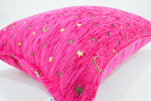 Fabric Pillow, Fabric Pillow 16x24, Mazenda Pink  Arabian Night Pattern Turkish Fabric Pillow Cover, Chenille Bohemian Pillow