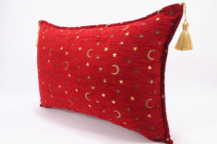 Fabric Pillow, Fabric Pillow 16x24, Red Arabian Night Pattern Turkish Fabric Pillow Cover, Chenille Fabric, Bohemian Pillow