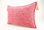 Fabric Pillow, Fabric Pillow 16x24, Pale Pink Arabian Night Pattern Turkish Fabric Pillow Cover, Chenille Bohemian Pillow