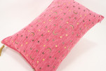 Fabric Pillow, Fabric Pillow 16x24, Pale Pink Arabian Night Pattern Turkish Fabric Pillow Cover, Chenille Bohemian Pillow