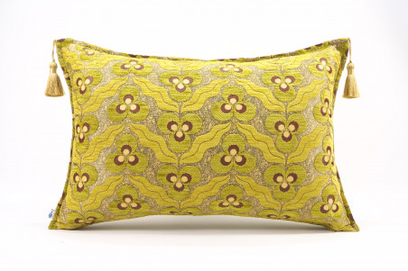 Fabric Pillow, Fabric Pillow 16x24, Pistachio Green  Tiger Eyes Pattern Turkish Fabric Pillow Cover, Chenille Bohemian Pillow