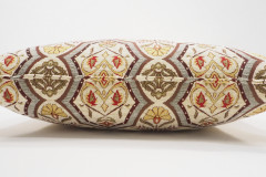 Fabric Pillow,Fabric Pillow 16x24,Beige Carnation Pattern Turkish Pattern Jacquard Fabric Pillow,Bohemian Pillow,Throw Pillow