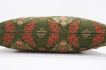 Fabric Pillow, Fabric Pillow 16x24, Moss Green Topkapi Palace Tulip Pattern Turkish Jacquard  Fabric Pillow Cover, Throw Pillow