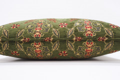 Fabric Pillow, Fabric Pillow 16x24, Moss Green Topkapi Palace Tulip Pattern Turkish Jacquard  Fabric Pillow Cover, Throw Pillow