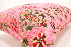 Fabric Pillow, Fabric Pillow 16x24, Pale Pink Topkapi Palace Tulip Pattern Turkish Jacquard  Fabric Pillow Cover, Throw Pillow