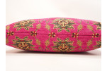 Fabric Pillow,Fabric Pillow 16x24,Mazenda Pink Topkapi Palace Tulip Pattern Turkish Jacquard  Fabric Pillow Cover,Throw Pillow