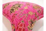 Fabric Pillow,Fabric Pillow 16x24,Mazenda Pink Topkapi Palace Tulip Pattern Turkish Jacquard  Fabric Pillow Cover,Throw Pillow