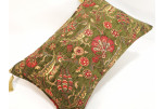 Fabric Pillow,Fabric Pillow 16x24,Moss Green Caucasus Carnation Pattern Turkish Fabric Pillow, Decorative Bohemian Pillow