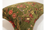 Fabric Pillow,Fabric Pillow 16x24,Moss Green Caucasus Carnation Pattern Turkish Fabric Pillow, Decorative Bohemian Pillow