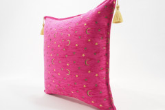 Fabric Pillow,Fabric Pillow 20x20,Mazenda Pink Arabian Night Pattern Turkish Jacquard Fabric Pillow,Throw Pillow, Lumbar Pillows