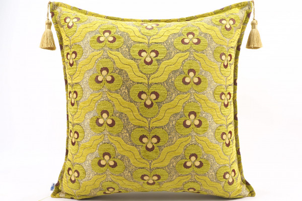 Fabric Pillow,Fabric Pillow 20x20, Pistachio Green Tiger Eyes Pattern Turkish Jacquard Fabric Pillow,Throw Pillow,Lumbar Pillows