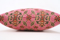 Fabric Pillow, Fabric Pillow 20x20,Pale Pink Topkapi Palace Tulip Pattern Turkish Jacquard Fabric Pillow, Chenille Fabric Pillow