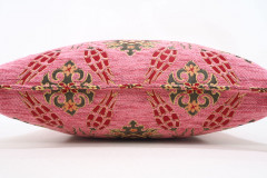 Fabric Pillow, Fabric Pillow 20x20,Pale Pink Topkapi Palace Tulip Pattern Turkish Jacquard Fabric Pillow, Chenille Fabric Pillow