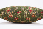 Fabric Pillow, Fabric Pillow 20x20,Moss Green Topkapi Palace Tulip Pattern Turkish Jacquard Fabric Pillow,Chenille Fabric Pillow