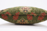 Fabric Pillow, Fabric Pillow 20x20,Moss Green Topkapi Palace Tulip Pattern Turkish Jacquard Fabric Pillow,Chenille Fabric Pillow