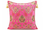 Fabric Pillow,Fabric Pillow 20x20,Mazenda Pink Topkapi Palace Tulip Pattern Turkish Jacquard Fabric Case,Chenille Fabric Pillow